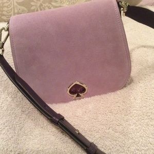 Kate Spade Large Saddle Bag in Orchid